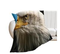 Hawk Bird of Prey Birds Education Poster Bed Flannel Blanket Cozy Plush Lightweight Fleece Blanket All Seasons for Sofa Couch 177.8 cmx203.2 cm