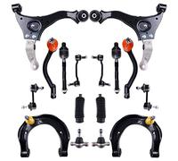 HAWK BROTHER Kit de suspensión delantera, brazos de control de rótula, barra de acoplamiento, barra estabilizadora, fuelle de repuesto para Hyundai Sonata 2006-2008