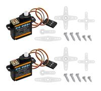 Hawk’S Work 2 Piezas 4.8G Servo, Micro Digital Servo para Brazo Robot Avión RC Helicóptero Coche Barco, Coreless Motor Mini Servo para Stem y Raspberry Pi Proyecto (Emax ES 9051 II)