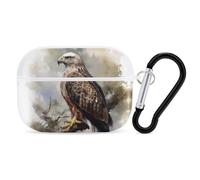 Hawk Sitting in The Tree - Funda para AirPods Pro con llavero y anillo, carcasa rígida de policarbonato para AirPods Pro de 2ª generación, para mujeres y hombres, fácil de abrir, protección contra