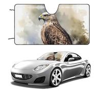 Hawk Sitting in the Tree - Parasol para parabrisas de coche para mantener el interior del coche fresco de 51 x 28 pulgadas, parasol plegable para ventana delantera, protector térmico para SUV, camión