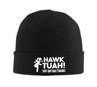 Hawk Tuah Escupe En Esa Cosa Meme Gorro de Punto Gorro ConSombreros Intercalados Gorra Hip Hop Cálida para Hombres Mujeres
