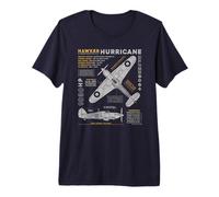 Hawker Hurricane RAF Avión de Caza | Segunda Guerra Mundial Camiseta Premium