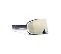 HAWKERS Gafas de Esquí y Snowboard Unisex Adulto - HARS24HSPS - Blanco a Negro - Lentes Doradas de Policarbonato con Recubrimiento Antiarrugas y Antivaho - 100% UV - Tamaño Grande - Moderno - 1 Unidad