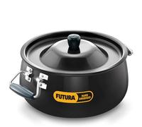 Hawkins Futura BigBoy Biryani Handi - Olla anodizada dura con tapa anodizada dura, cacerola para cocinar y servir Biriyani, color negro (ABH12)