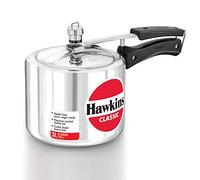 Hawkins Olla a presión clásica de 3 litros, diseño alto, tapa interior, mejor cocina, color plateado (CL3T)