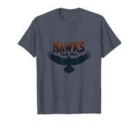 Hawks Tuah Hombres Soaring Spirit Vintage Emblema Hawk Tush Camiseta, Hombre, Azul Jaspeado, XL