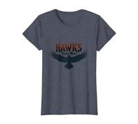 Hawks Tuah Hombres Soaring Spirit Vintage Emblema Hawk Tush Camiseta, Mujer, Azul Jaspeado, S