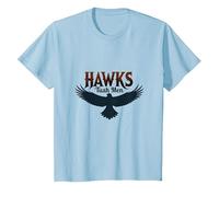 Hawks Tuah Hombres Soaring Spirit Vintage Emblema Hawk Tush Camiseta, Niños, Azul Bebé, 3 años