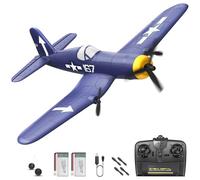 HAWK'S WORK Avion RC 3 Canales F4U Corsair, Control Remoto Warbird Listo para Volar, 2.4GHz Estabilizador Giroscopico de 6 Ejes, Facil de Volar para Niños y Principiantes