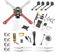 HAWK'S WORK F450 Drone Kit para construir, Marco + Pixhawk + GPS + Módulo de alimentación + ESC + Motor sin escobillas + Hélice + Batería + Accesorio + Libro y Vídeo Guild (Conjunto B)