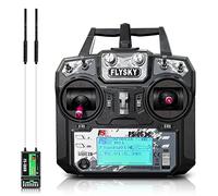 HAWK'S WORK FS-i6X 10 Canales Transmisor Set, 2.4GHz RC Controlador con Receptor para Drone Multirotor RC Avión Helicóptero Planeador Barco (FS-i6X+iA6B)