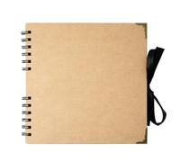 Hawksbill Álbum de fotos marrón de 60 páginas, 30,5 x 30,5 cm, papel kraft marrón, encuadernado en espiral, 180 g/m², para proyectos de arte y manualidades, ideal para fotos, recuerdos y recuerdos