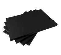 Hawksbill Paper - Tarjeta negra multiusos de 220 g/m², paquete de 50 tarjetas A4 gruesas, premium, suaves y nítidas, tarjetas gruesas para hacer papelería, uso doméstico u oficina y artes o