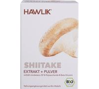 Hawlik Shiitake Orgánico en Cápsulas - Extracto + Polvo - 120 cápsulas Hawlik