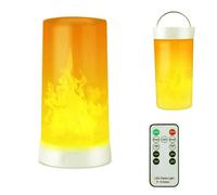 Hawofly Luz LED de llama recargable por USB, velas de llama, linternas de fuego, lámparas colgantes al aire libre, con temporizador, 4 modos de llama, para casa, fiesta, jardín, campamento