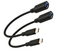 Hawpasy 2 PCS Adaptador USB a Tipo C 3.0 Cable OTG, Câble Nylon Tressé Type-C Mâle Vers Type-A Femelle, Compatible Avec Appareils USB C et USB A