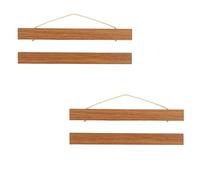 Hawpasy 2PCS Marco Fotos Madera Magnética, De 21 Cm, Marco De Madera De Teca Para Cuadros De Pared, Barra De Imágenes Magnética, Colgador De Pósteres De Madera