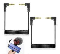 Hawpasy Cable Jack 3,5mm Macho a Macho en Espiral 90 Grados, Cable de Audio, Cable Jack en Espiral, Cable Jack 3.5 Altavoces, Coche, Móvil, Auriculares, HiFi, TV, Tablet