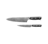 Hâws Set de cuchillos de chef y universales Damascus de Hâws. 2 piezas Negro-acero inoxidable