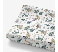 HawSkgFub Funda de cambiador de acuarela para bebé, diseño de cuento de hadas, nube, luna, estrella, dragones, huevo, cambiador, suave, elástico, seguro, ajustado, sábana bajera ajustable de 32