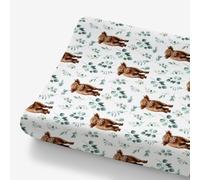 HawSkgFub Funda para cambiador de pañales de hojas de eucalipto de vaca de las tierras altas, para bebé, niña y niño, fundas de mesa para cambiar pañales de animales de granja occidentales, suaves,