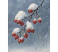 Hawthorn under the Snow - Botanical Winter Notebook: 7.5×9.25” Narrow-ruled 120 pages
