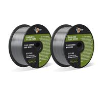 haxiaoer Alambre de soldadura MIG de 1,0 mm, 2 kg, D100, 2 rollos de alambre de relleno sin gas para soldadora MIG/MAG FLUX, E71T-GS