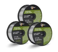 haxiaoer Alambre de soldadura MIG de 1,0 mm, 3 kg, D100, 3 rollos de alambre de relleno sin gas para soldadora MIG/MAG FLUX, E71T-GS