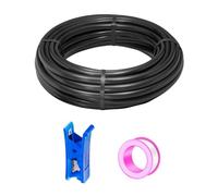 HAXIHA 12 Metros Manguera Neumática 8mm OD/5 mm ID, Negro Tubo Compresor Aire.Poliuretano PU Manguera de Aire Tubo Kit para la línea de aire o tubería de transferencia de fluidos