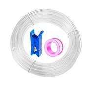 HAXIHA 20 Metros Manguera Neumática 4mm OD/2.5mm ID, Transparente Tubo Compresor Aire.Poliuretano PU Manguera de Aire Tubo Kit para la línea de aireo tubería de transferencia de fluidos