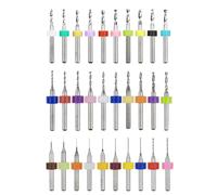 HAXIHA 30 piezas PCB Drill Bits Set 0,1mm a 3,0mm Micro Brocas Taladro Drill para placa de circuito impreso,ámbar,cera de abejas,joyas Punzonado Grabado