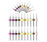 HAXIHA 30 piezas PCB Drill Bits Set 0,3mm a 1,2mm Micro Brocas Taladro Drill,para Placa de Circuito impreso,ámbar,Cera de Abejas,Joyas Punzonado Grabado