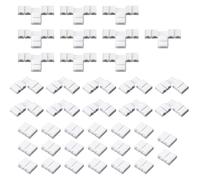 HAXIHA 40pcs 2pin Kit de Conector de Tira de Luz LED RGB 10mm Conector sin Huecos tira de 2 pines,L-Forma Conectores Esquinas,Conectores en Forma de T,para 10mm 5050 RGB LED Strip