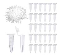 HAXIHA 500 Piezas Tubo De Microcentrífuga,0,5ml Tubo Centrifuga Transparente Tubos de Centrifugado Cónico,Tubos de Ensayo Graduados,con tapa a Presión,Tubo de Laboratorio
