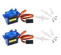 HAXIHA 9G Micro Servo Motor,Kit de Microservomotor,Mini Motor Servos Maqueta para RC Robot Arm/Mano/Caminar,Helicóptero Barco Avión Coche Modelo de Vehículo Control 2 Piezas