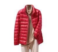 HAXNOHEY Plumifero Ultraligero Mujer Chaqueta Acolchada Mujer Plumon Mujer Plumas Ligeros Mujer Cazadora Plumas Mujer Anorak Plumas Mujer Plumifero Corto Mujer Plumas Señora Plumas Mujer Rojo M