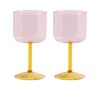 HAY - Tint Wine Glass Set of 2 - Pink and yellow