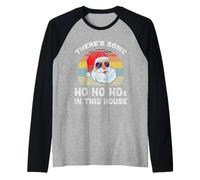 Hay Algunos Ho Ho HOS en Esta casa Navidad Retro Santa Camiseta Manga Raglan