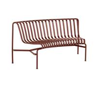 HAY Banco de parque con respaldo curvado hacia adentro Palissade Dining Iron red