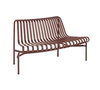 HAY Banco de parque con respaldo curvado hacia afuera Palissade Dining Iron red