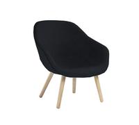 HAY Butaca About a Lounge 82 Hallingdal 65 180 negro-patas de roble jabonadas
