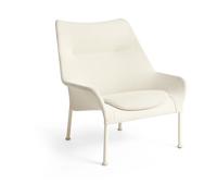 HAY Butaca Lounge O2 Lounge Chair Soft cream-acero lacado eggshell