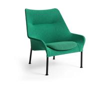 HAY Butaca Lounge O2 Lounge Chair Soft green-acero lacado negro
