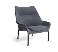HAY Butaca Lounge O2 Lounge Chair Soft grey-acero lacado negro