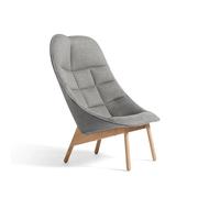 HAY Butaca lounge Uchiwa Quilt Magnesio-roble-trasera lola warm grey