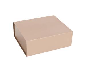 HAY Caja con tapa Colour Storage M 29.5x35 cm Nougat