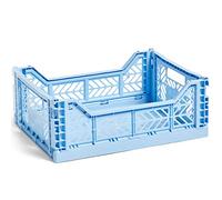 Hay Colour Crate M - Caja de Transporte, Color Azul Claro