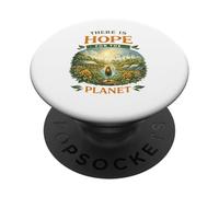 Hay Esperanza para el Planeta Solarpunk Día de la Tierra Vida Verde PopSockets PopGrip Adhesivo