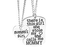 Hay esta chica que me ha robado el corazón, me llama mamá' collar con colgante grabado 'Mamá', set regalo conveniente y práctico atractivo